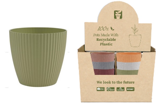 Kunststofftöpfe mit vertikaler Rippenoberfläche