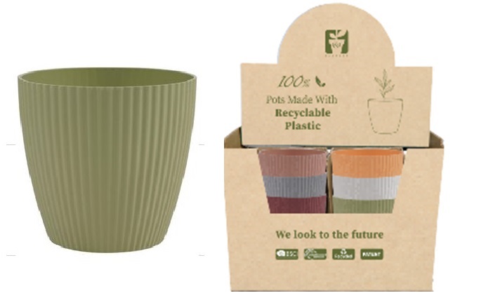 Kunststofftöpfe mit vertikaler Rippenoberfläche