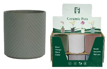 Keramikpflanzentopf in Blatt Optik