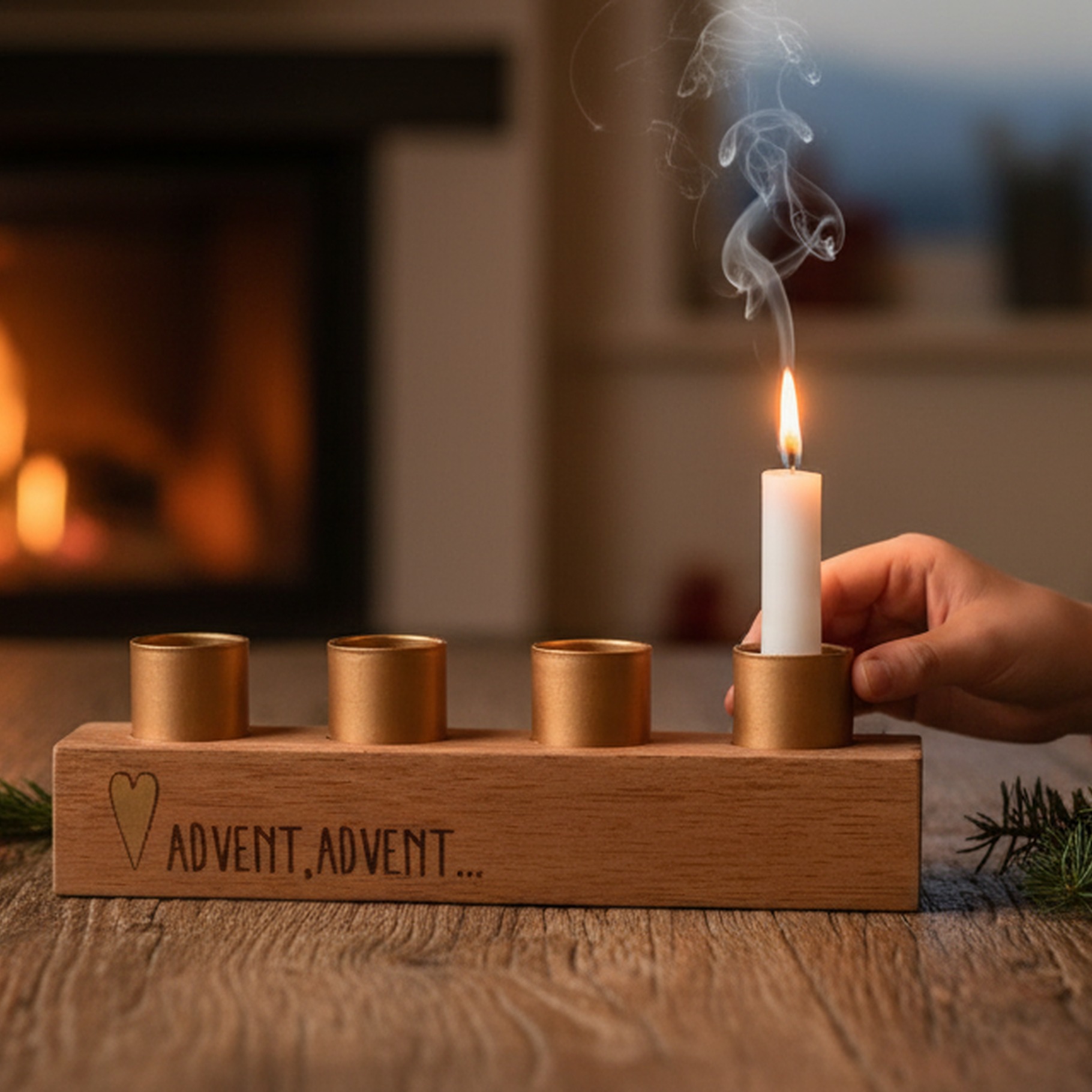 Kerzenhalter aus Holz