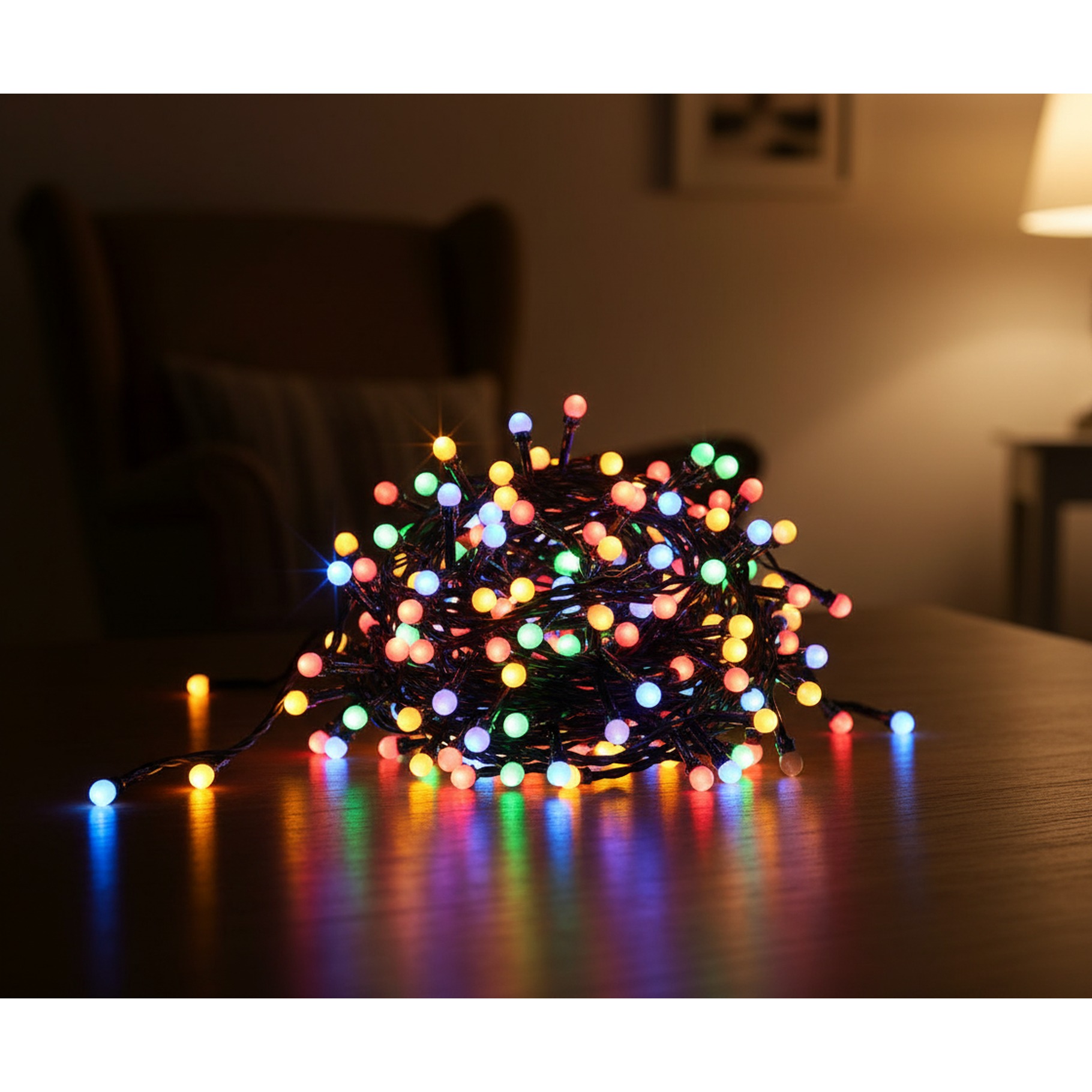 Lichterkette mit 100 bunten LED´s