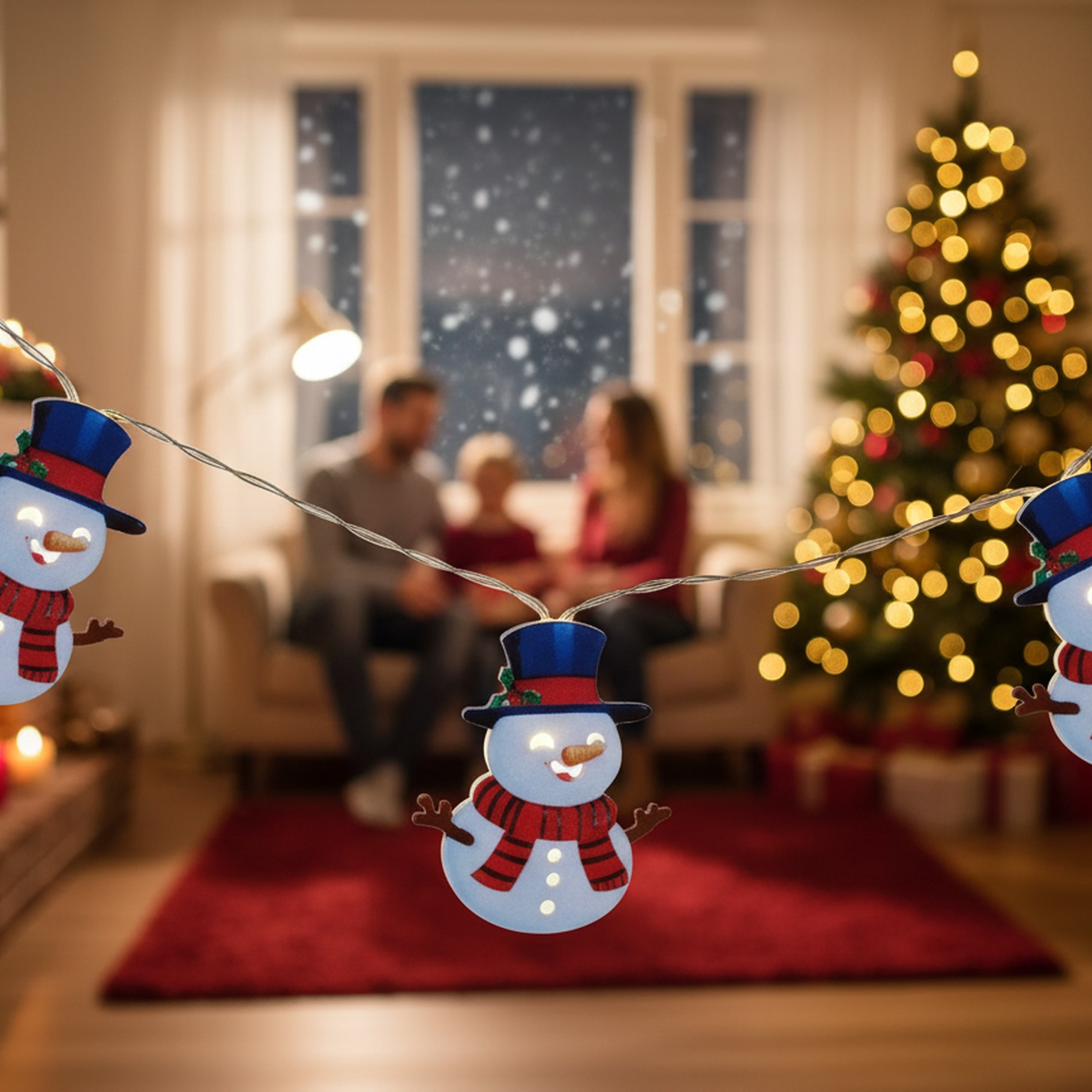 Lichterkette, Schneemann