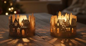 Kerzenhalter im Dorf Design