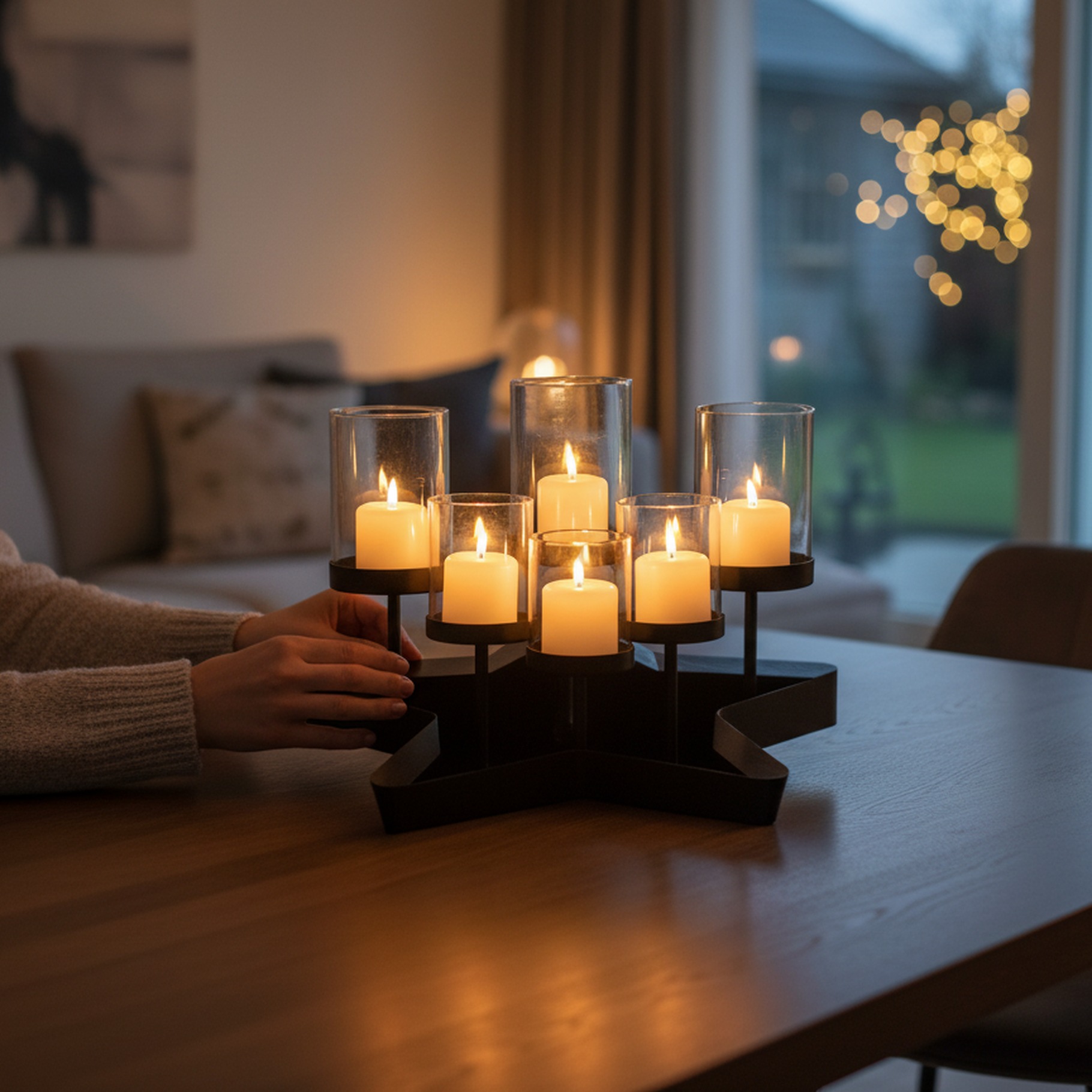 Kerzenhalter im Stern Design