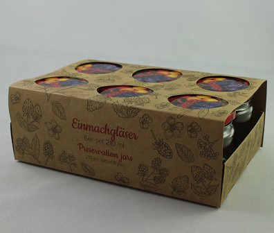 Einmachglas 235 ml, rund, 6er Set