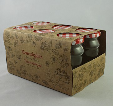 Einmachglas 350 ml, rund, 6er Set