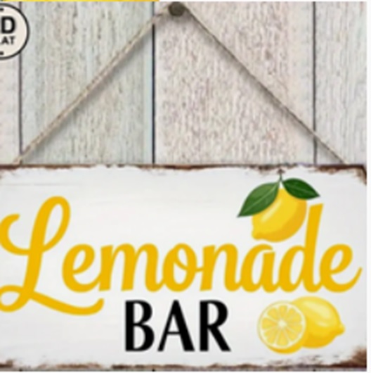 Dekoschild Zitrone, aus Metall ca. 20x10x0,3cm