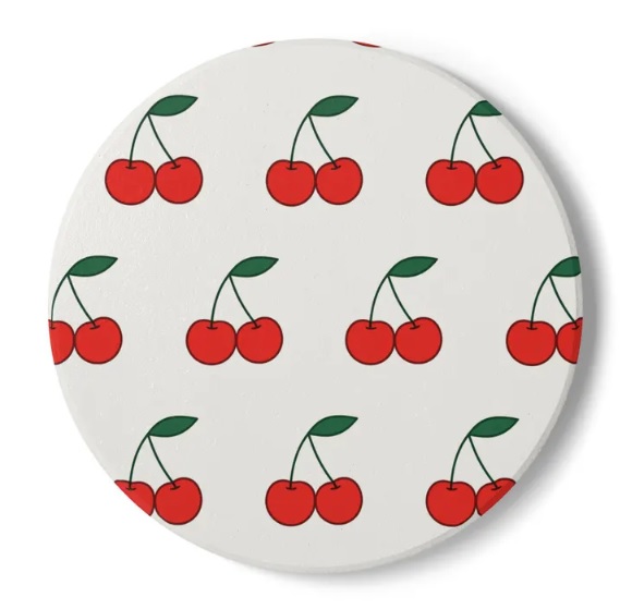 Untersetzer Kirsche, 4er Set, ca. Ø 10cm