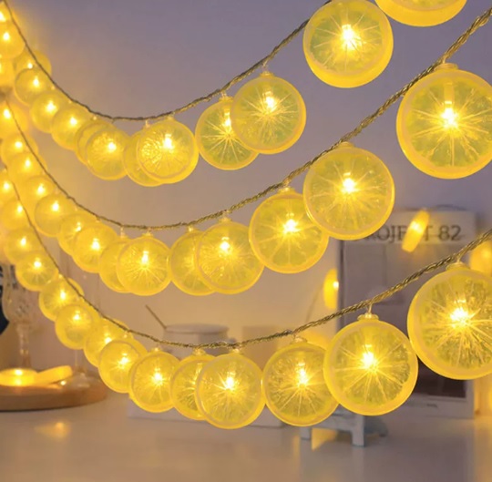 Lichterkette mit Zitronen-Dekor, 3m, 30 LED