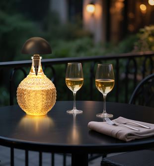 LED Magnetflaschenlampe in Schwarz