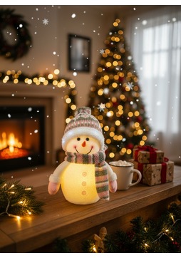 LED Schneemann, 8 warm weiße LED