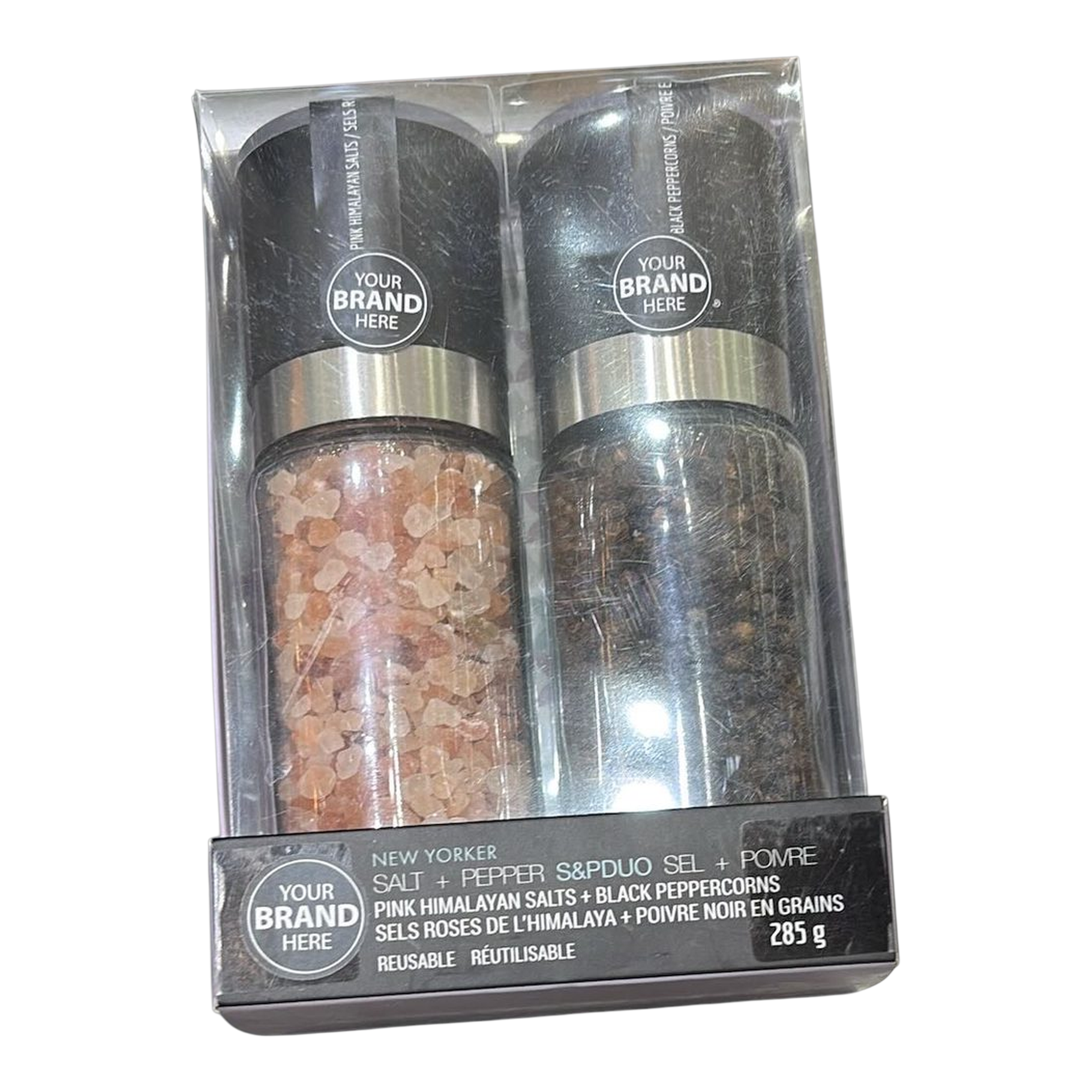 Gewürzmühlenset, mit Salz und Pfeffer