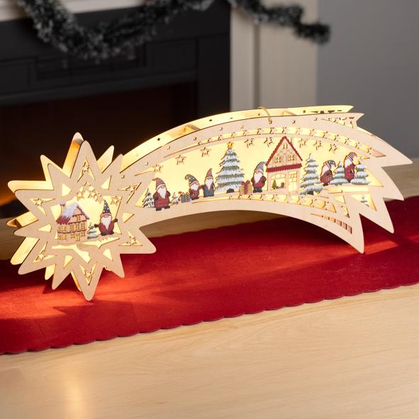 Holz-Silhouette im Weihnachtsdesign