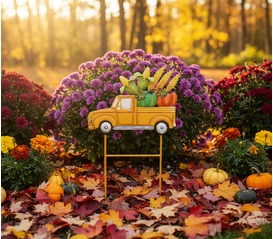 Gartenstecker Herbst "Truck" aus Metall