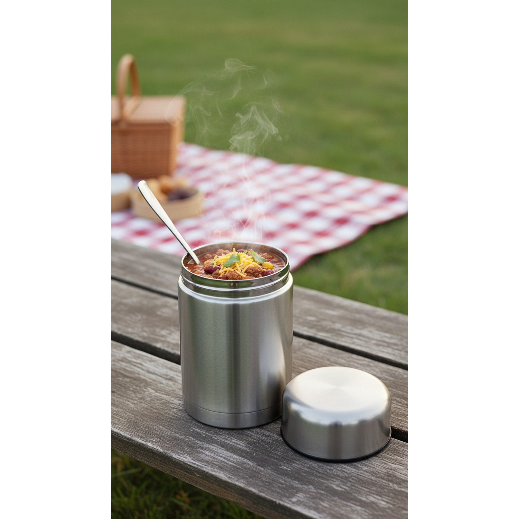 Isolierbehälter für Speisen, Edelstahl, 900ml