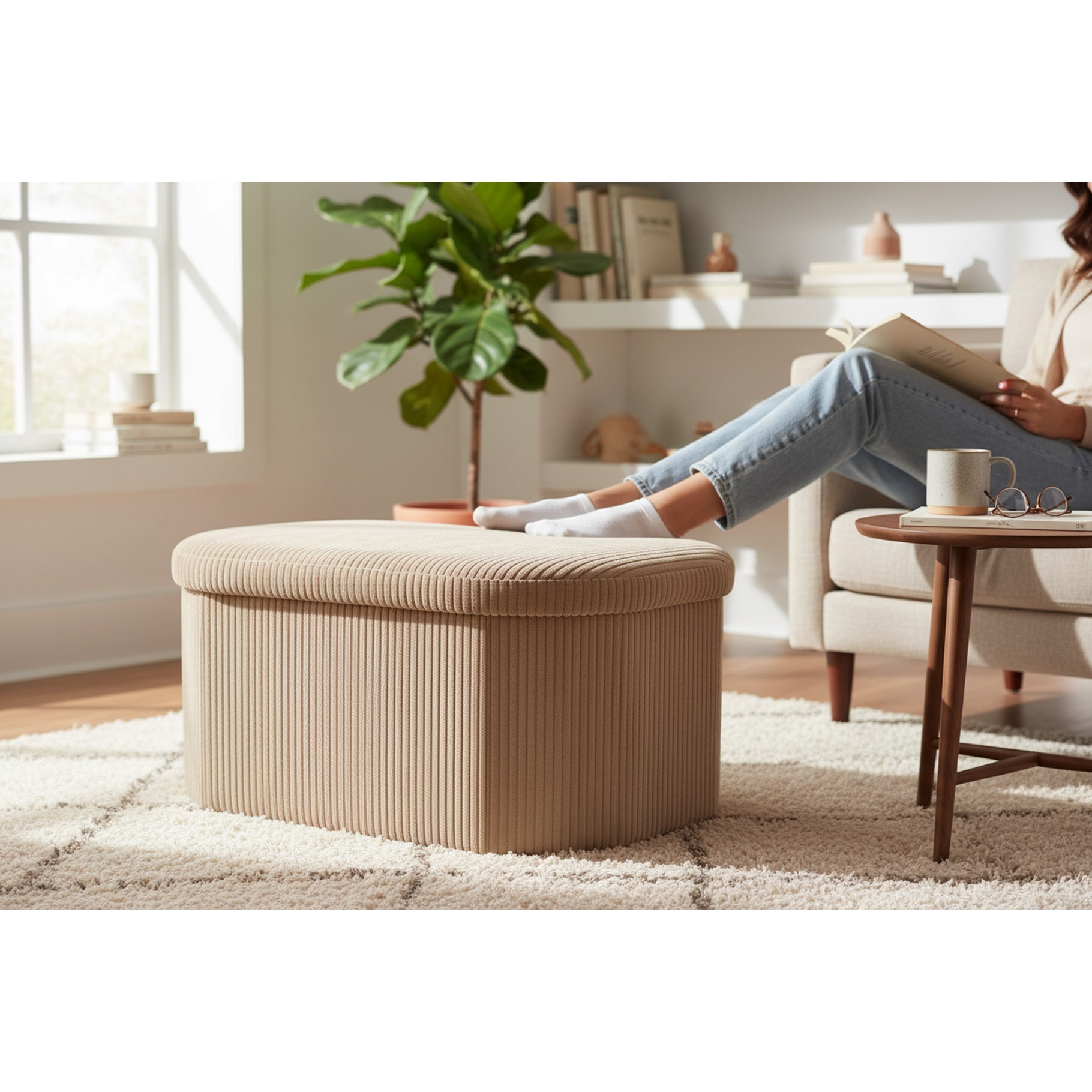 Hocker mit Aufbewahrungsfunktion