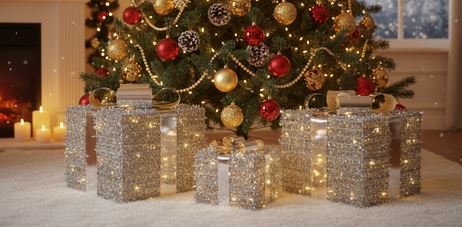 3er Set LED Geschenkboxen