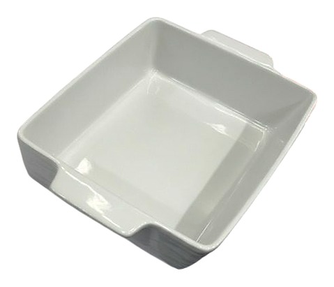 Auflaufform, Porzellan, weiß