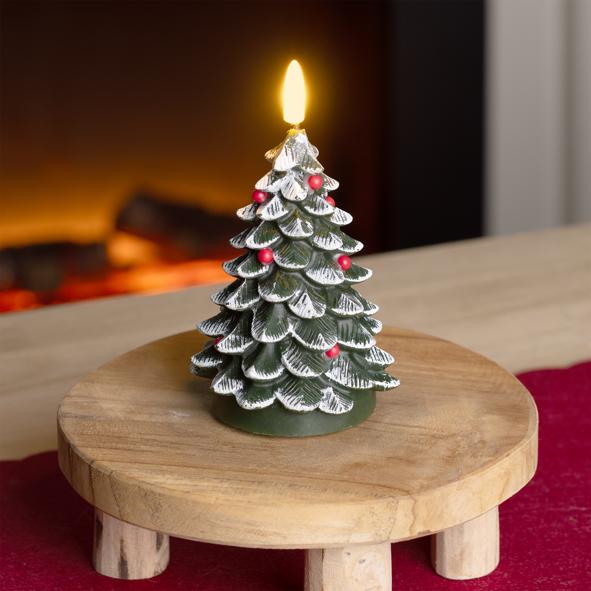 LED Kerze im Weihnachtsbaum Design