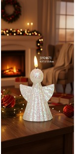 LED Kerze im Engel Design