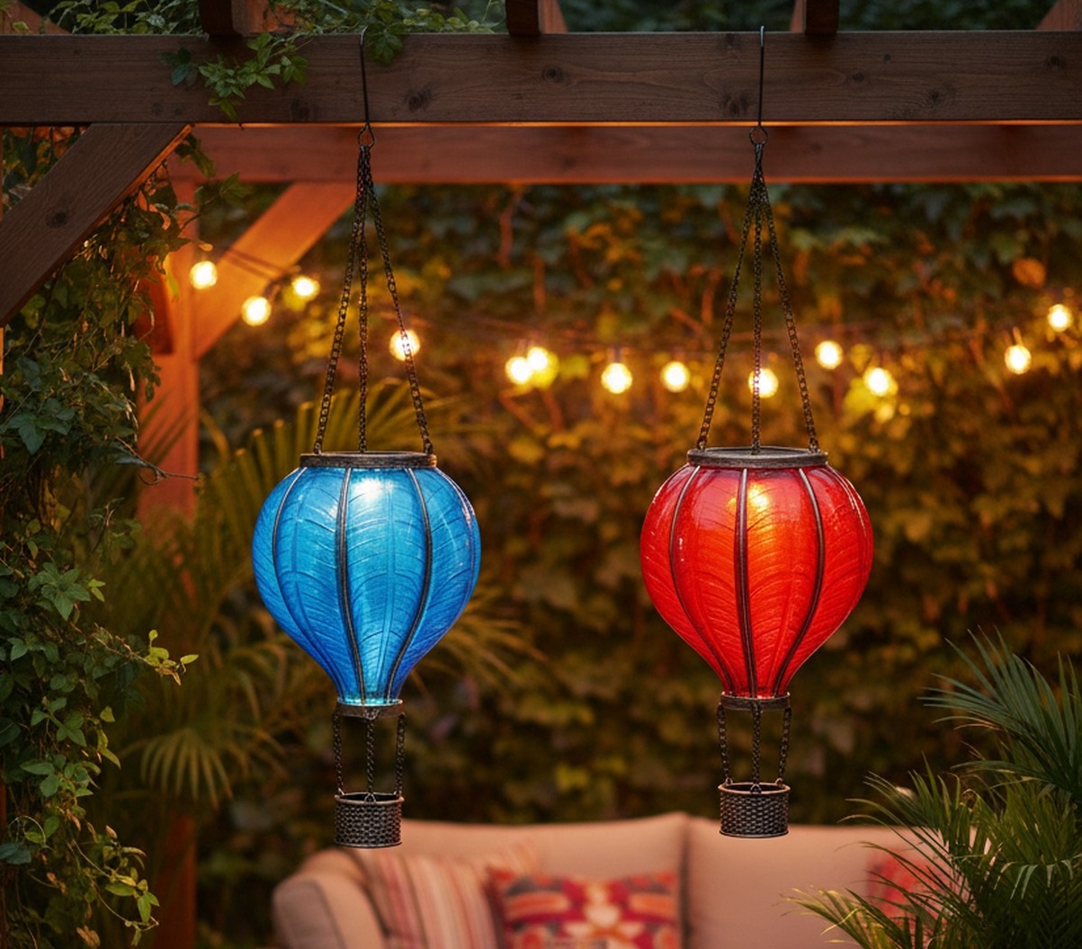 Solar LED Heißluftballon