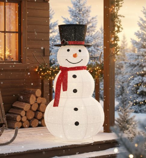LED Schneemann mit 90 LED kalt weißen LED´s