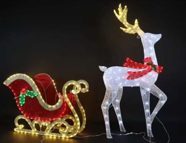 LED-Rentier mit Schlitten