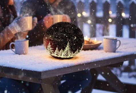 LED Dekokugel aus Glas