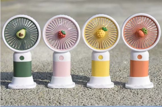 Wiederaufladbarer Handventilator, 4-fach sortiert