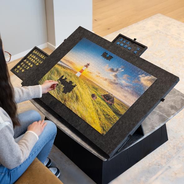 Puzzlebrett mit Auszügen, Filz, für 1000 Teile