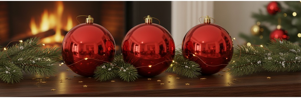 3er Set Große Christbaumkugel, ca. 14 cm