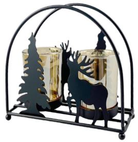 Kerzenhalter im Weinachtsdesign