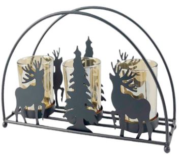 Kerzenhalter im Weinachtsdesign