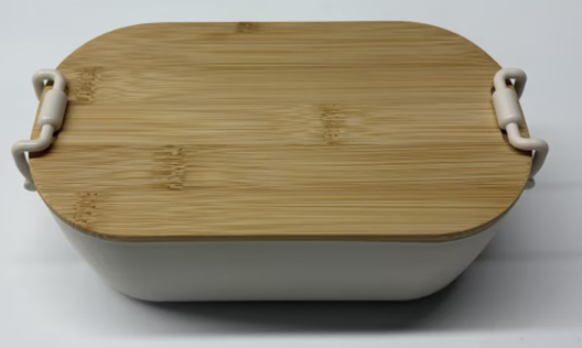 Lunchbox mit Bambusdeckel, oval, 900 ml