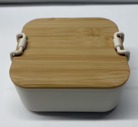 Lunchbox mit Bambusdeckel, quadratisch, 700 ml