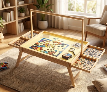 LED Puzzlebrett mit Beinen 1000er