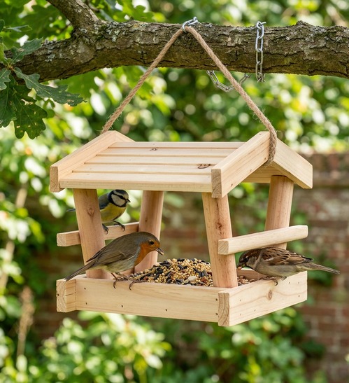 Vogelfutterhaus aus Holz