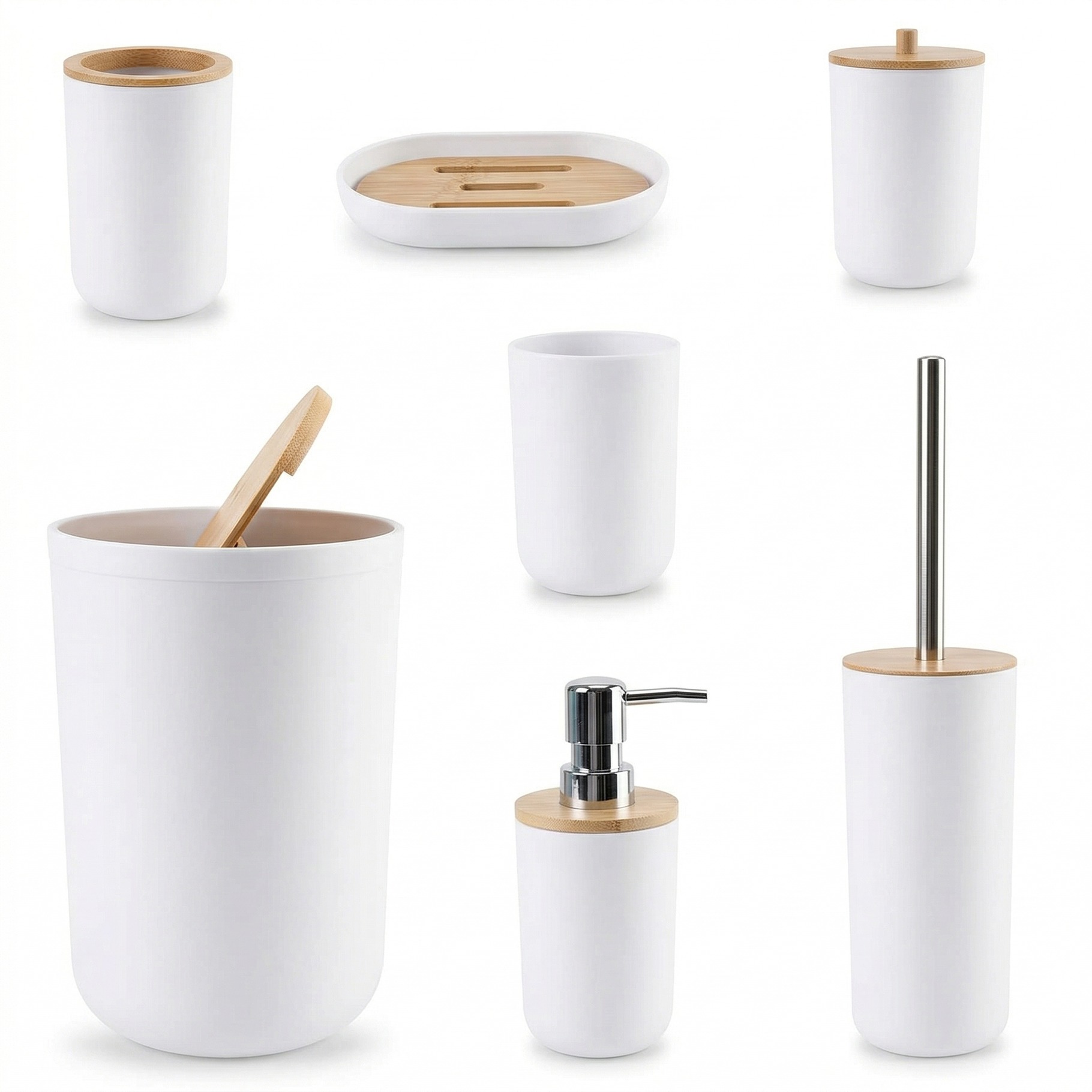 Badezimmer-Set, 7-tlg.