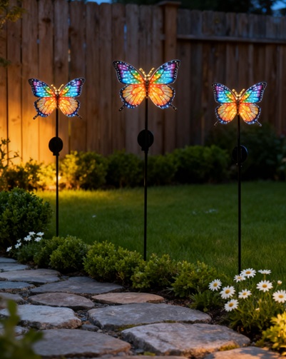 LED Solar Gartenstecker Schmetterling