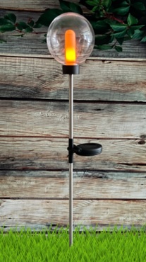 LED Solar Gartenstecker mit Flammeneffekt