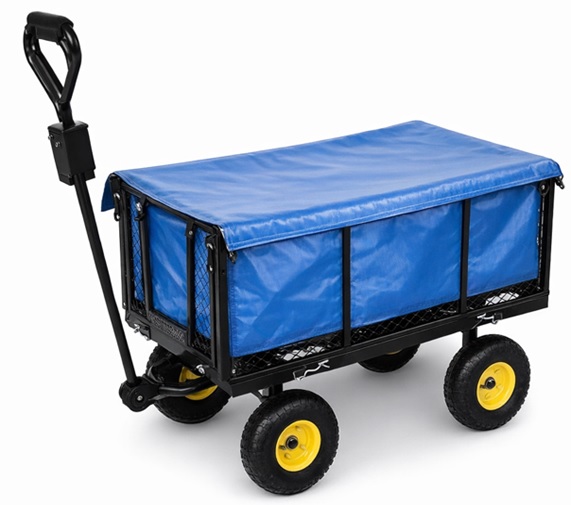 Gartenwagen und Zeitungswagen – mit Abdeckplane