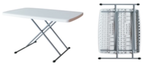 Campingtisch faltbar – 76x50x53,5-71,5cm
