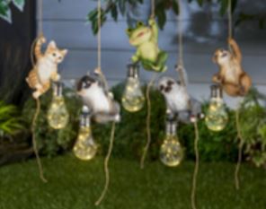 LED Solar Figuren hängend 5 Motive sortiert – ca. 20-23cm