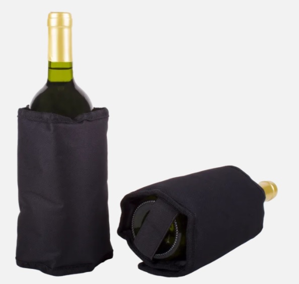 Flaschenkühltasche aus Nylon – Maße: ca. 22,5 x 15,5 x 2cm 