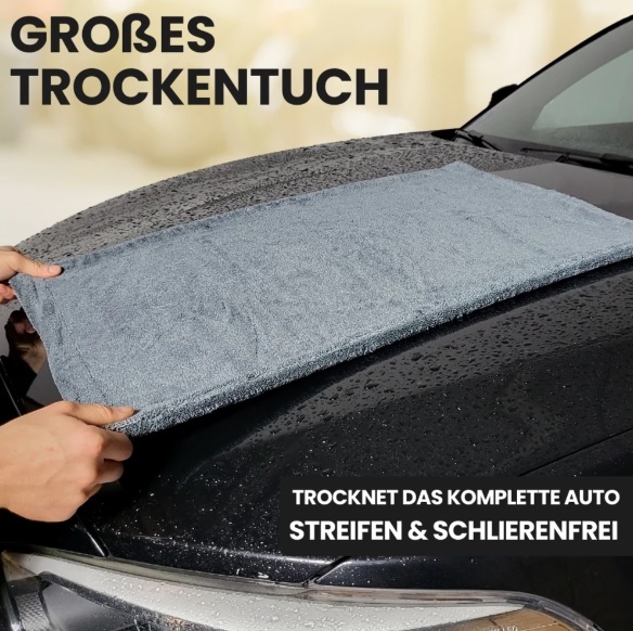 XXL Auto-Trockentuch aus Polyester  – Maße: ca. 40 x 60cm 