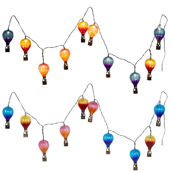 LED Solar Lichterkette Heissluftballons – 10 Ballons, 6x6x8cm