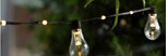 LED Solar Lichterkette 20 Birnen Lichtdraht – 38 LED zwischen den Birnen
