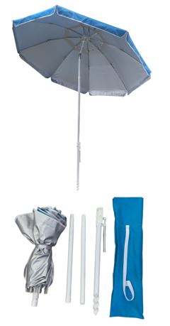 Strand Sonnenschirm mit Erdspiess – Durchmesser 2m