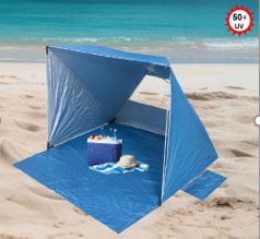 Strand Muschel Pop-Up – rechteckig 145x148x103cm