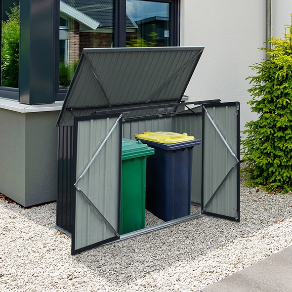 Garten-Mülltonnenbox Wände & Dach